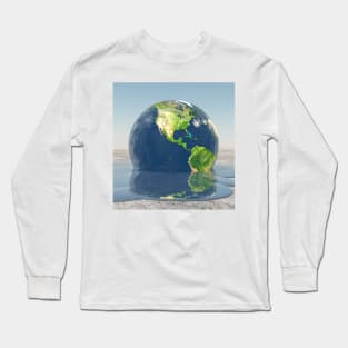 Melting planet Earth Long Sleeve T-Shirt